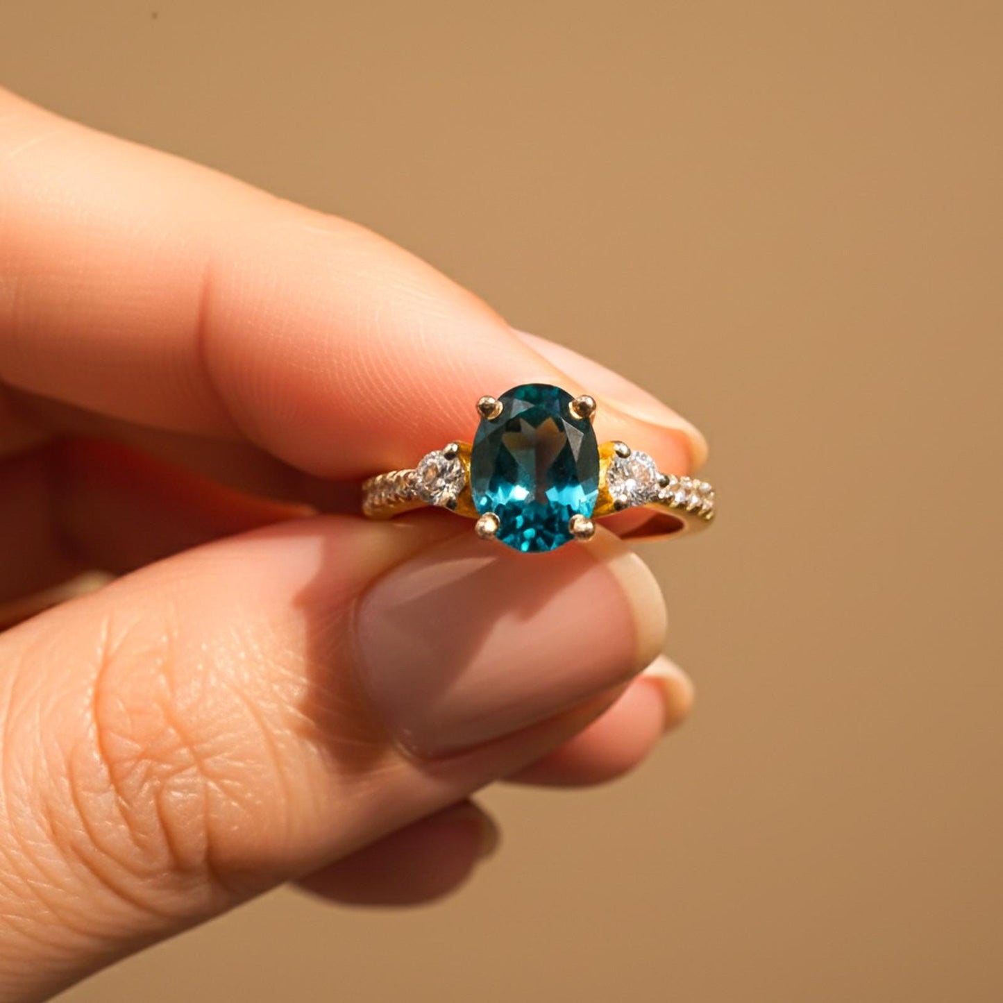Silver London Blue Topaz Accent Ring
