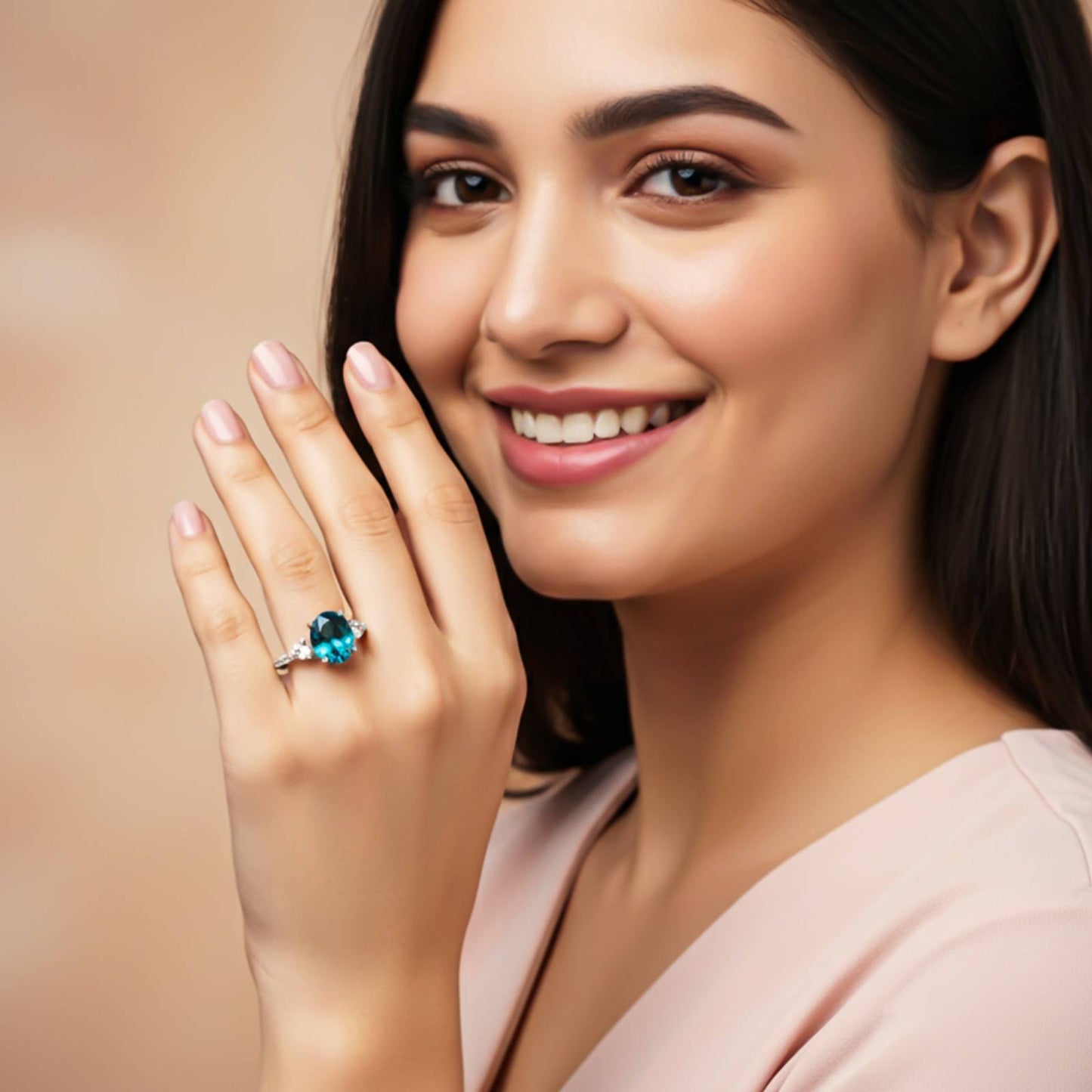 Silver London Blue Topaz Accent Ring