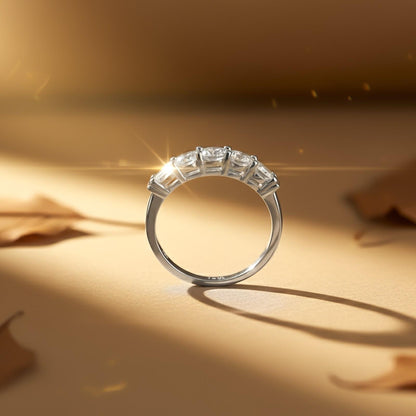 Silver Three Stone Ring for Women