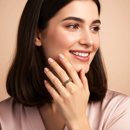 Silver Wide Band Designer Ring