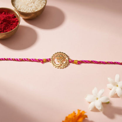 Golden Protected OM Rakhi