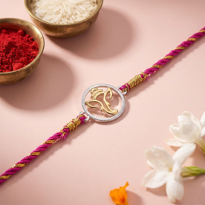 Dual Tone Ganesha God Rakhi