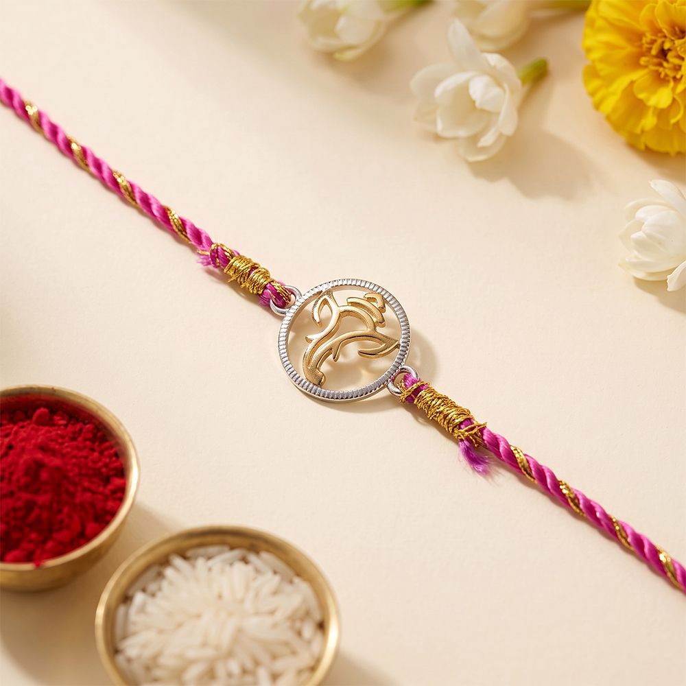Dual Tone Ganesha God Rakhi