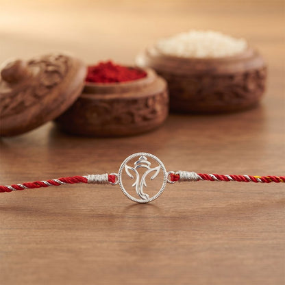 Silver Ganesha God Rakhi