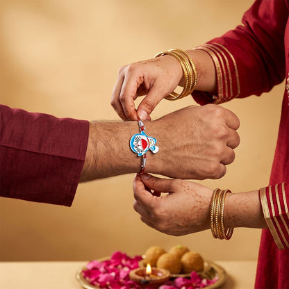 Silver Doreamon Rakhi For Kids