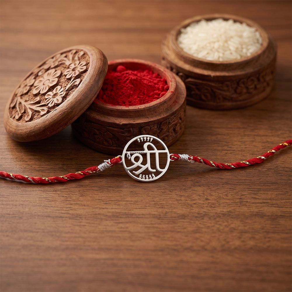 Silver Heavenly Shree Rakhi