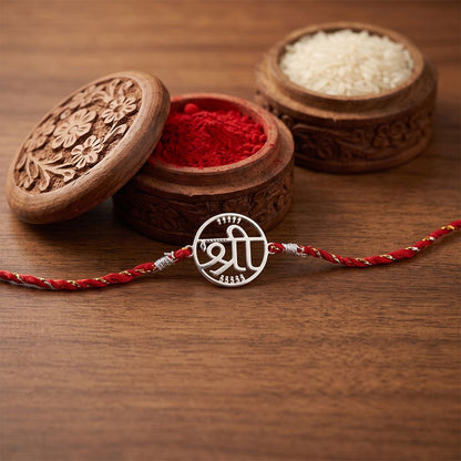 Silver Heavenly Shree Rakhi