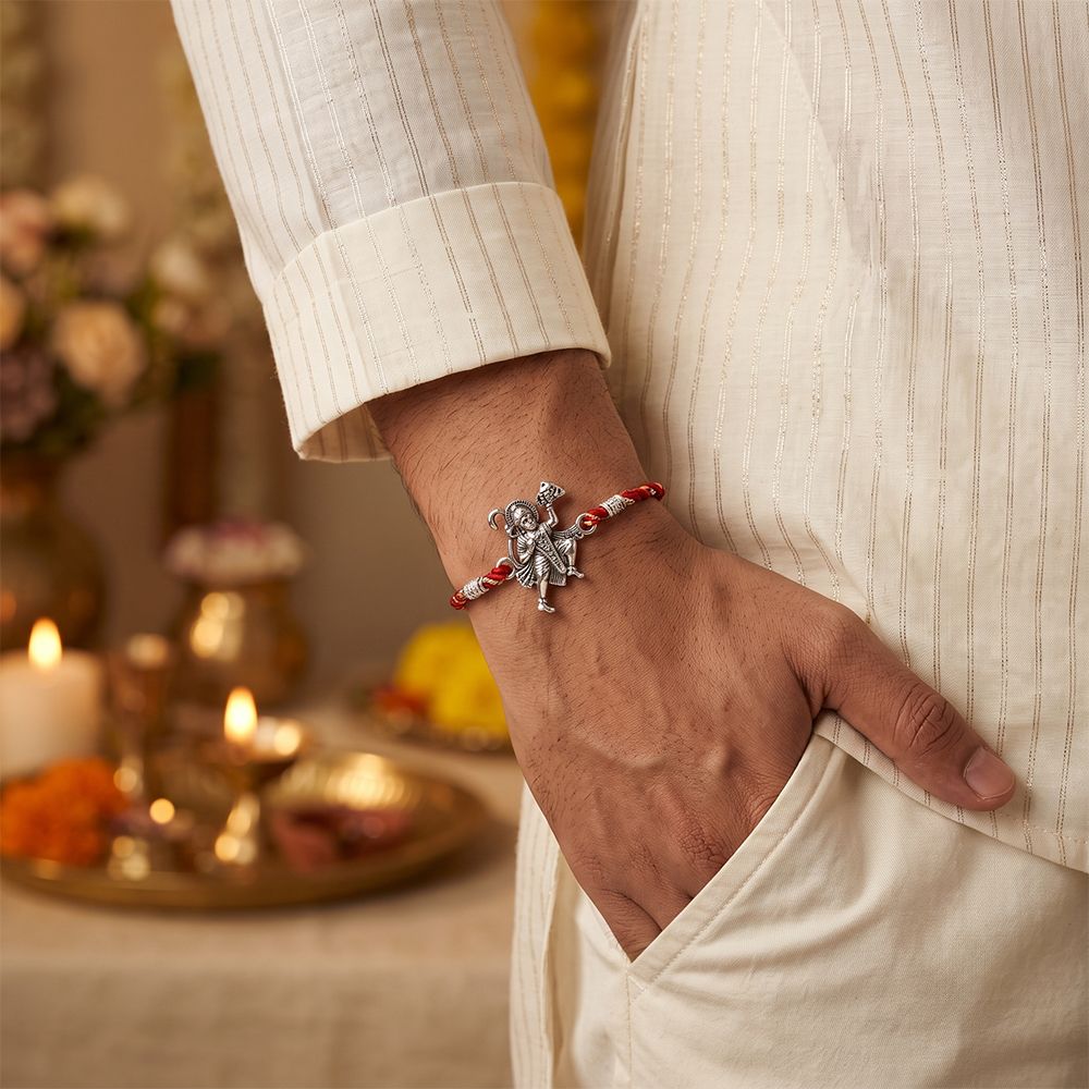 Silver Hanuman Ji Rakhi