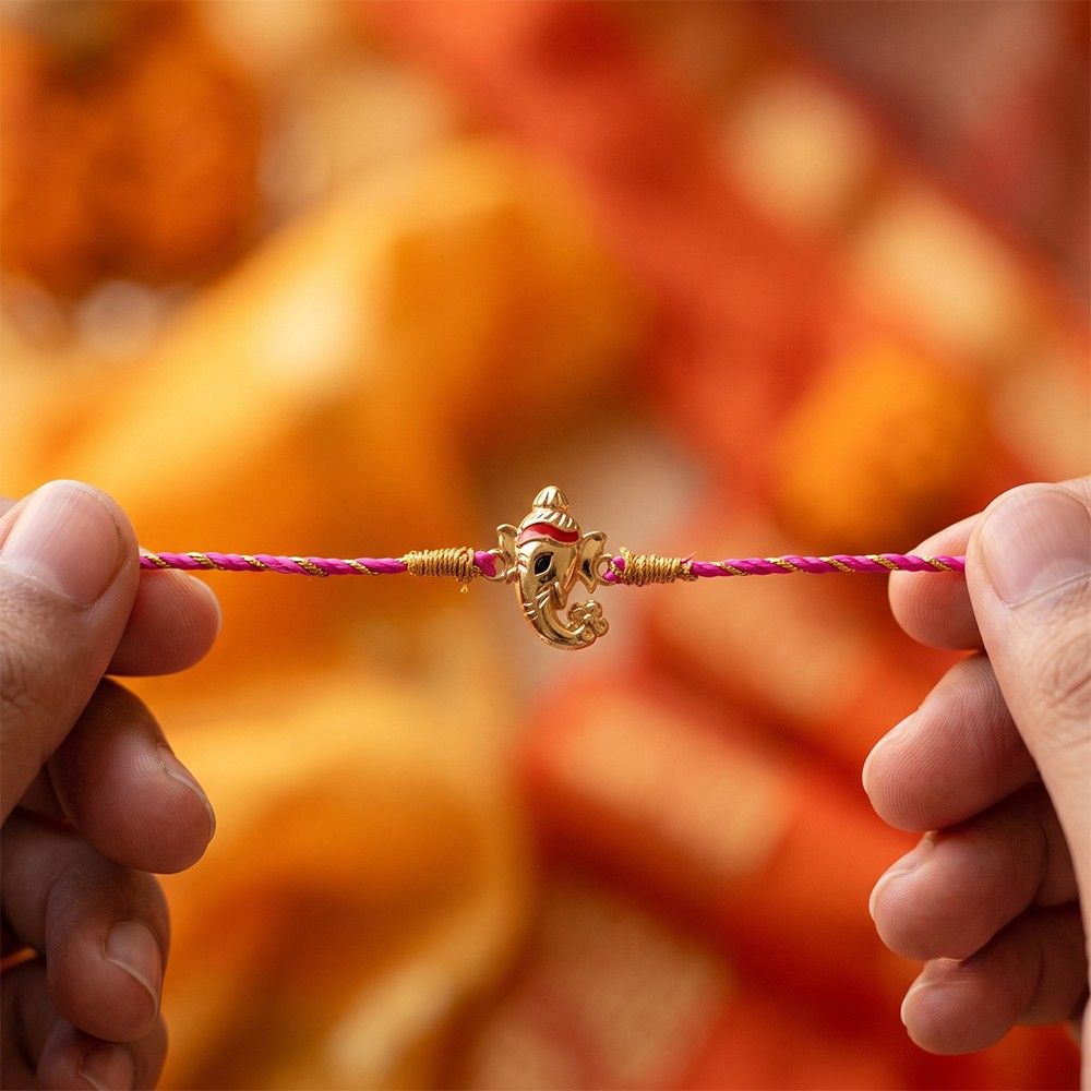 Golden Bala Ganpati Rakhi
