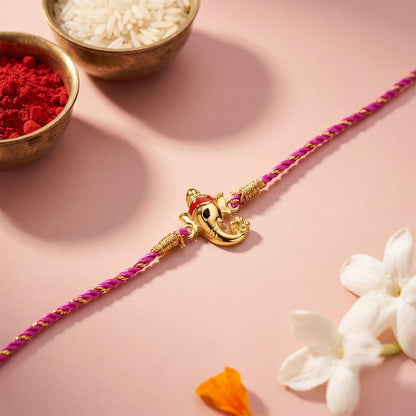 Golden Bala Ganpati Rakhi