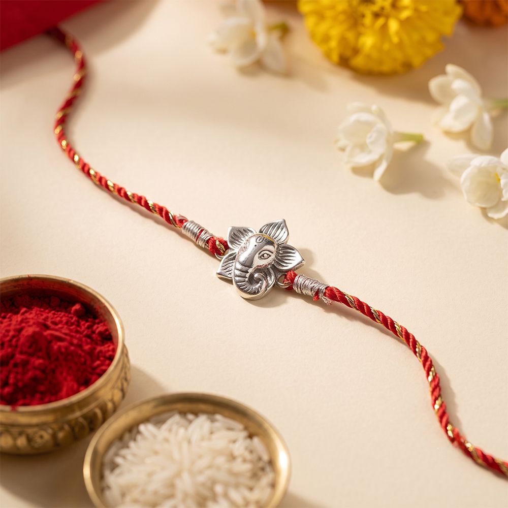 Silver Lord Ganesha Rakhi