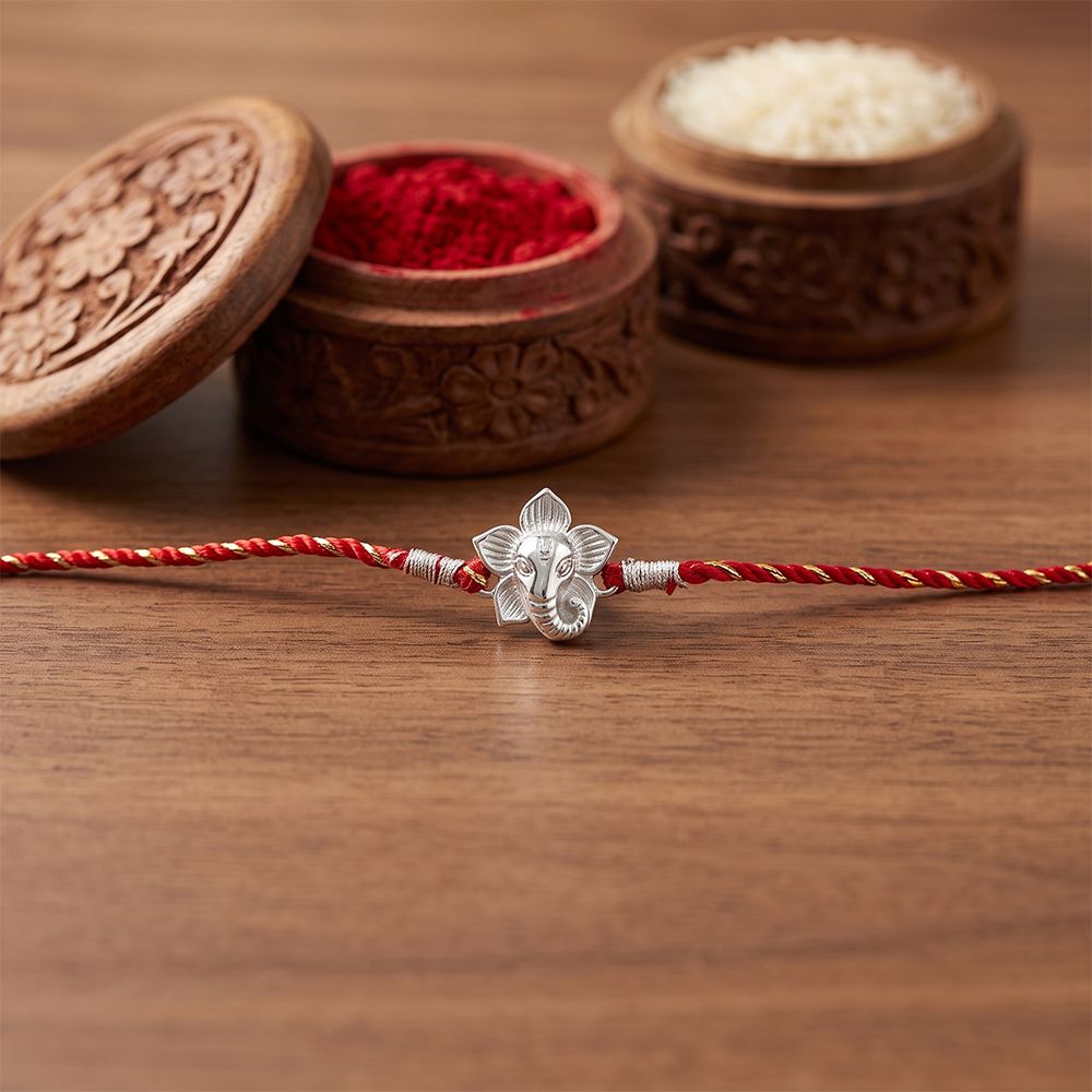 Silver Lord Ganesha Rakhi