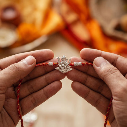 Silver Shankh Ganpati Rakhi