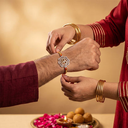 Silver Protected OM Rakhi