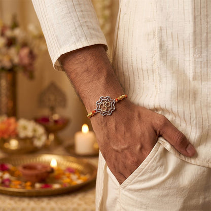 Silver Protected OM Rakhi