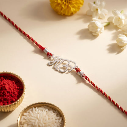 Silver BHAU (brother) Rakhi