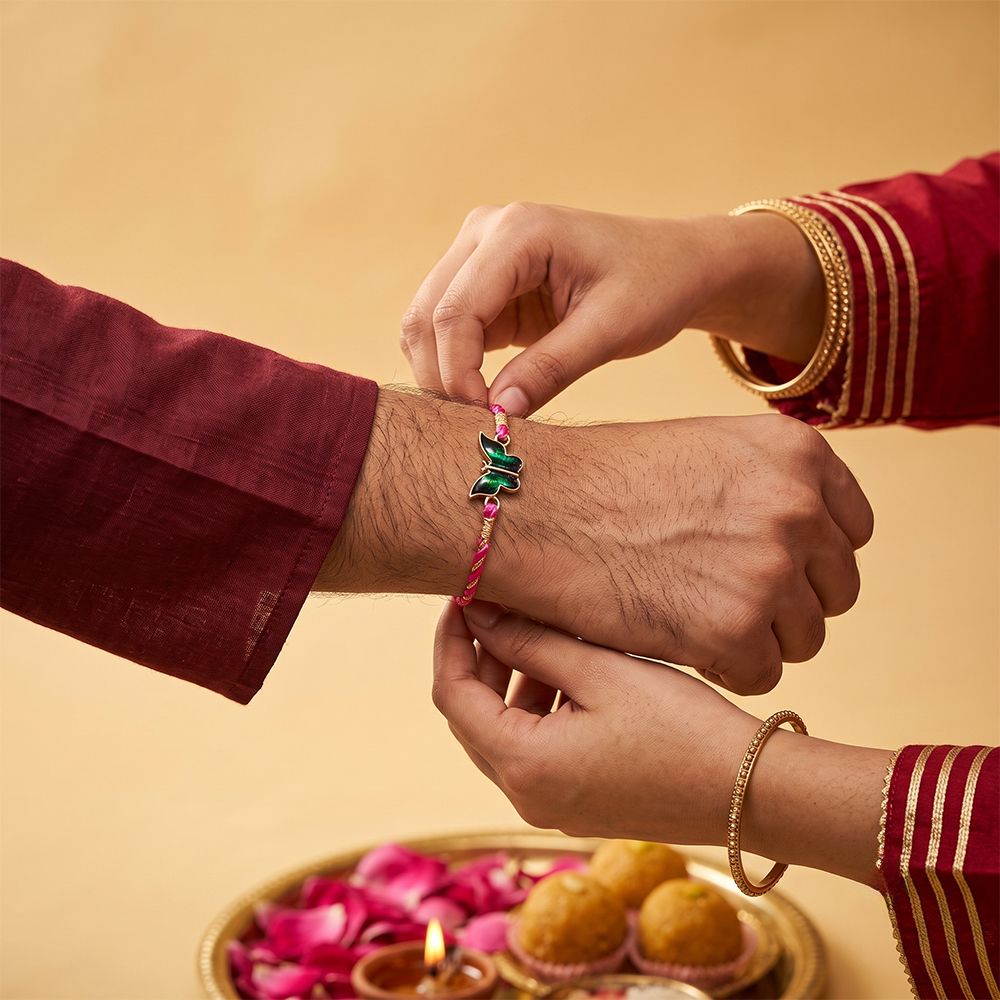 Silver Butterfly Stylish Rakhi For Kids