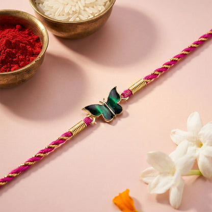 Silver Butterfly Stylish Rakhi For Kids