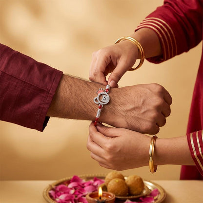 Silver Kitty Rakhi For Kids