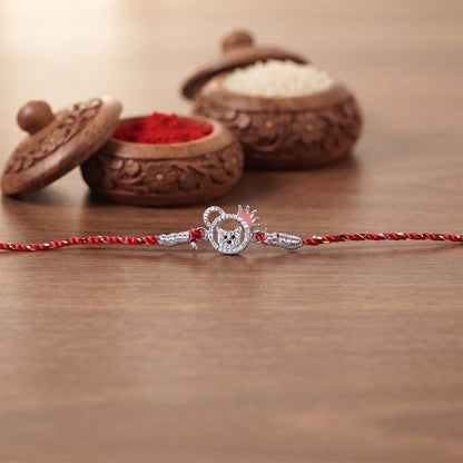 Silver Kitty Rakhi For Kids