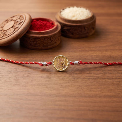 Dual Tone Divine Ganesh Rakhi