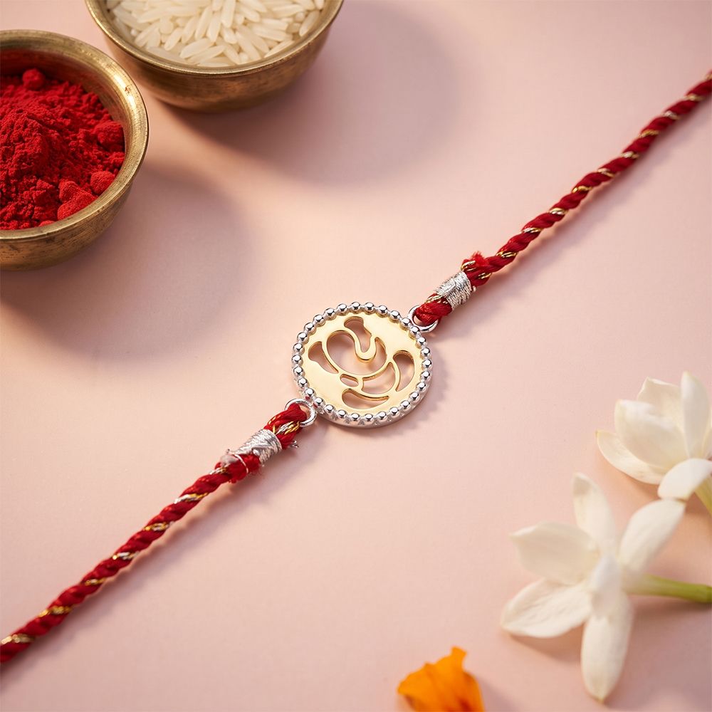 Dual Tone Divine Ganesh Rakhi