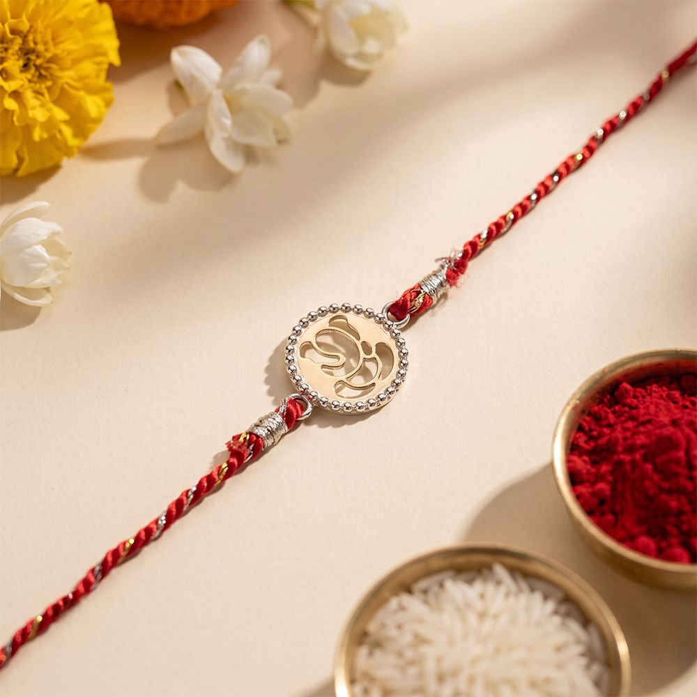 Dual Tone Divine Ganesh Rakhi