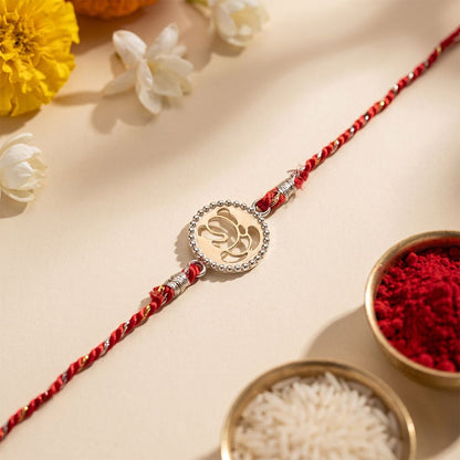 Dual Tone Divine Ganesh Rakhi