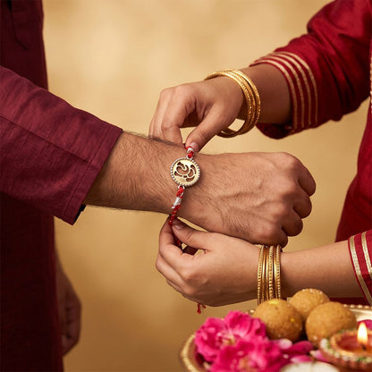 Dual Tone Divine Ganesh Rakhi