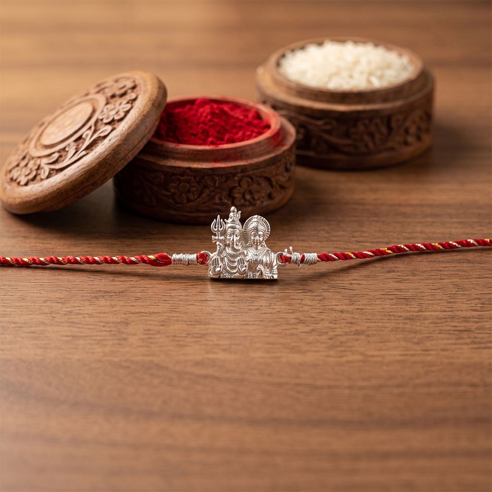Silver Shiv Parvati Rakhi