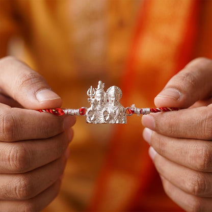 Silver Shiv Parvati Rakhi
