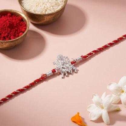Silver Durga Mata Rakhi