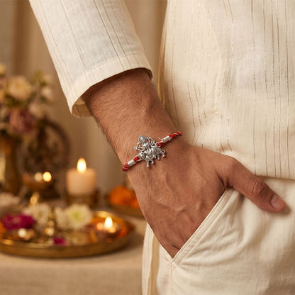 Silver Durga Mata Rakhi