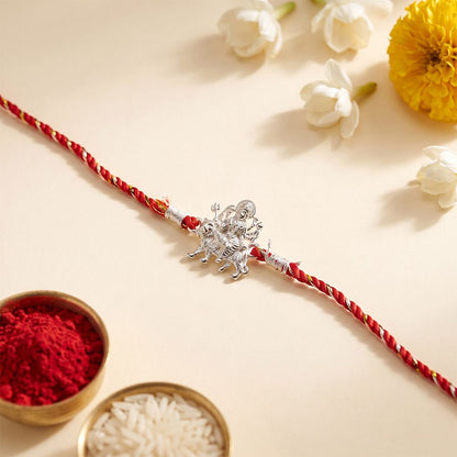 Silver Durga Mata Rakhi