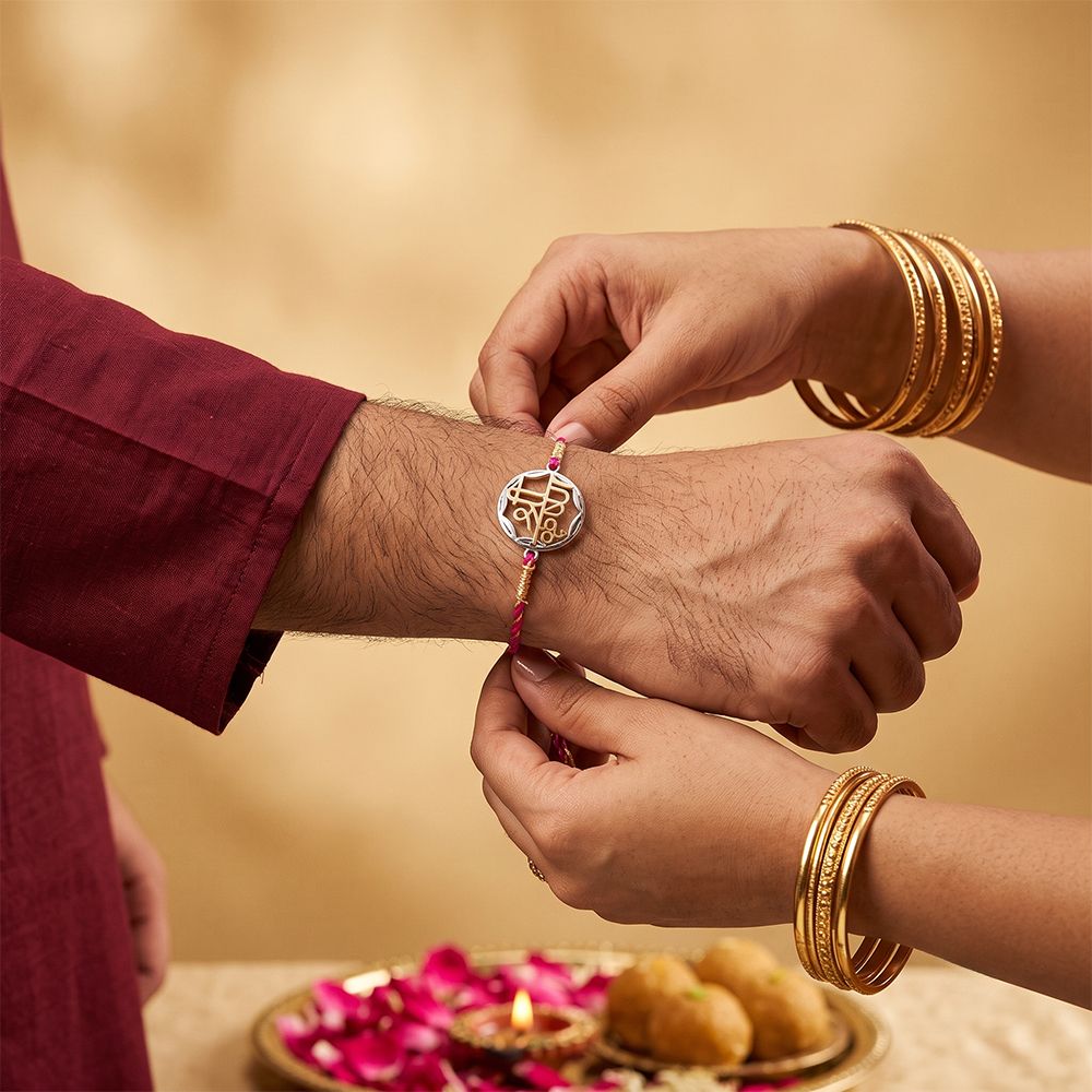 Golden Sprial Shree Krishna Rakhi