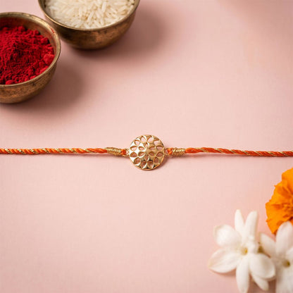 Golden Sayukta Mesh Rakhi