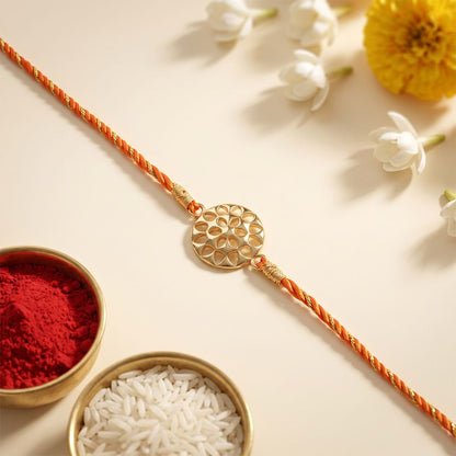 Golden Sayukta Mesh Rakhi
