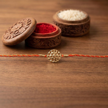 Golden Sayukta Mesh Rakhi