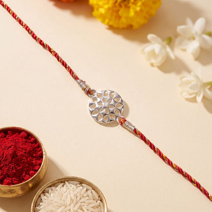 Silver Sayukta Mesh Rakhi