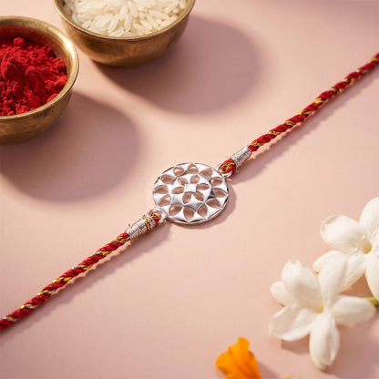 Silver Sayukta Mesh Rakhi