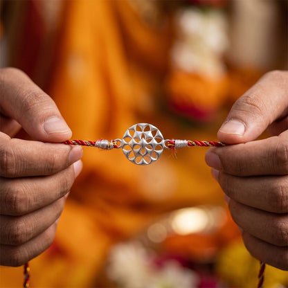 Silver Sayukta Mesh Rakhi