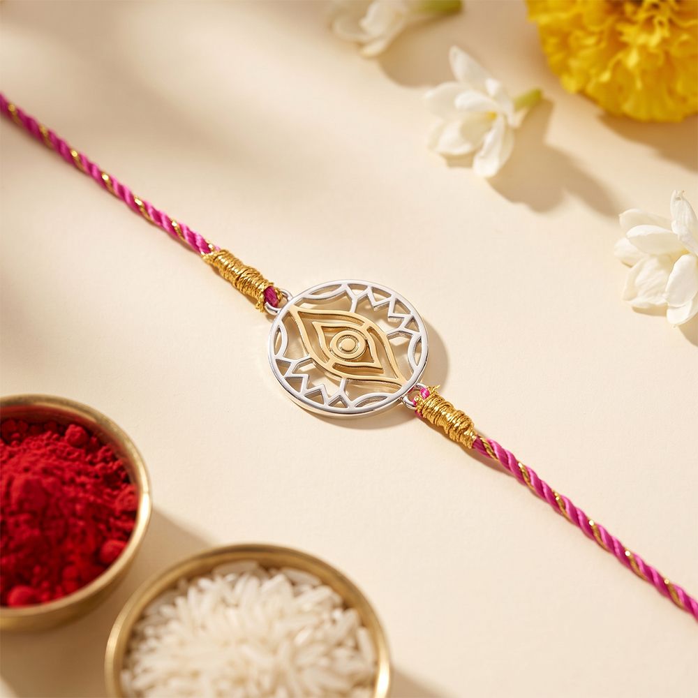 Golden Evil Eye Protect Rakhi