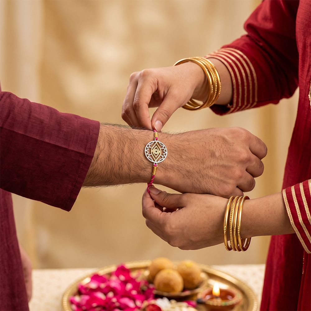 Golden Evil Eye Protect Rakhi