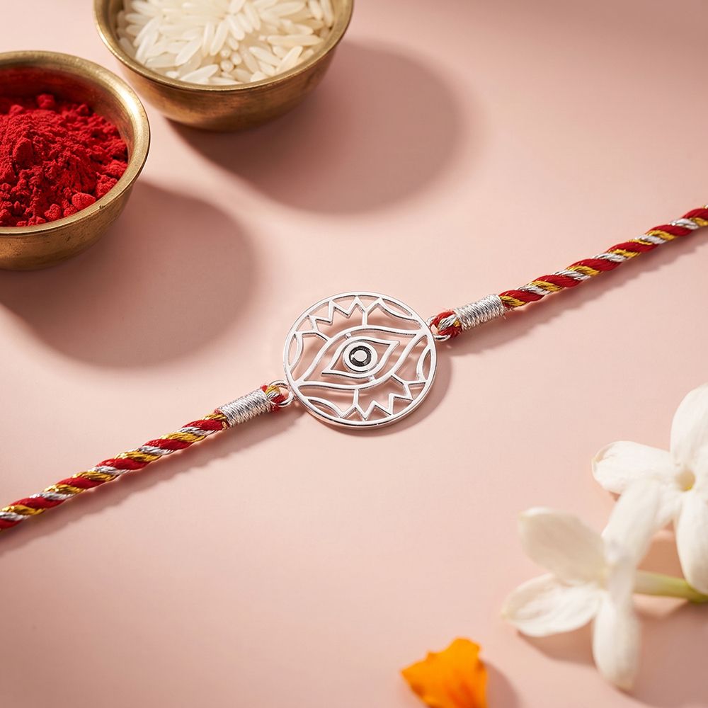 Silver Evil Eye Protect Rakhi