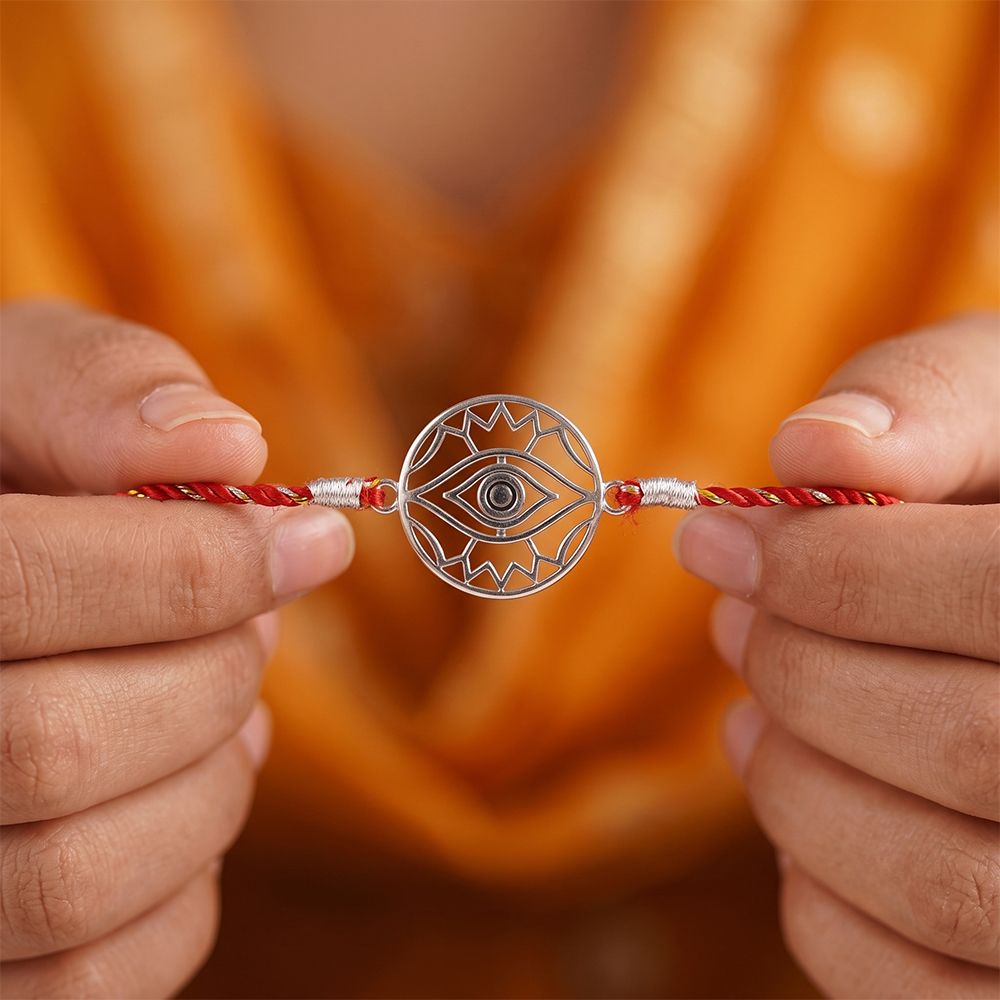 Silver Evil Eye Protect Rakhi