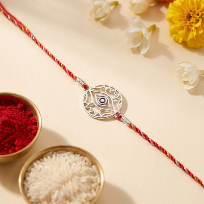 Silver Evil Eye Protect Rakhi