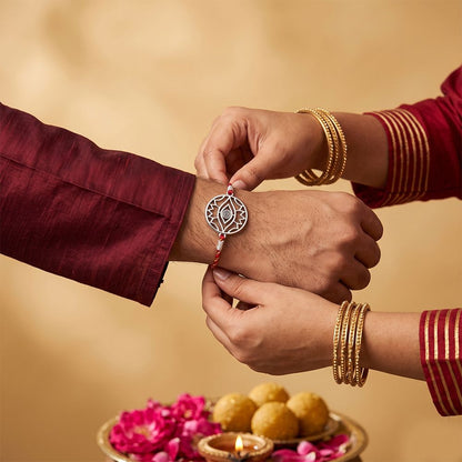 Silver Evil Eye Protect Rakhi