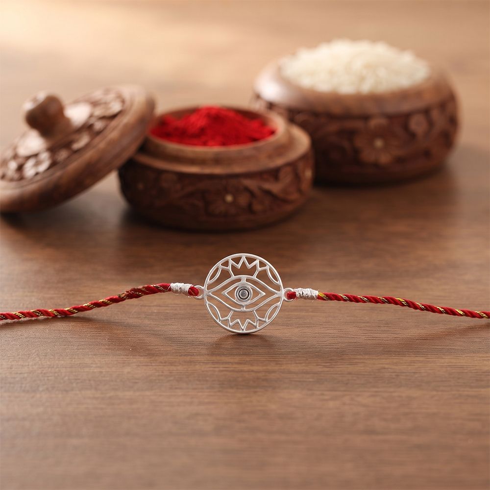 Silver Evil Eye Protect Rakhi