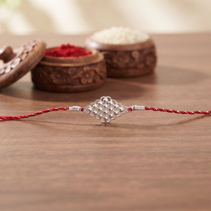 Silver Daisy Classic Rakhi
