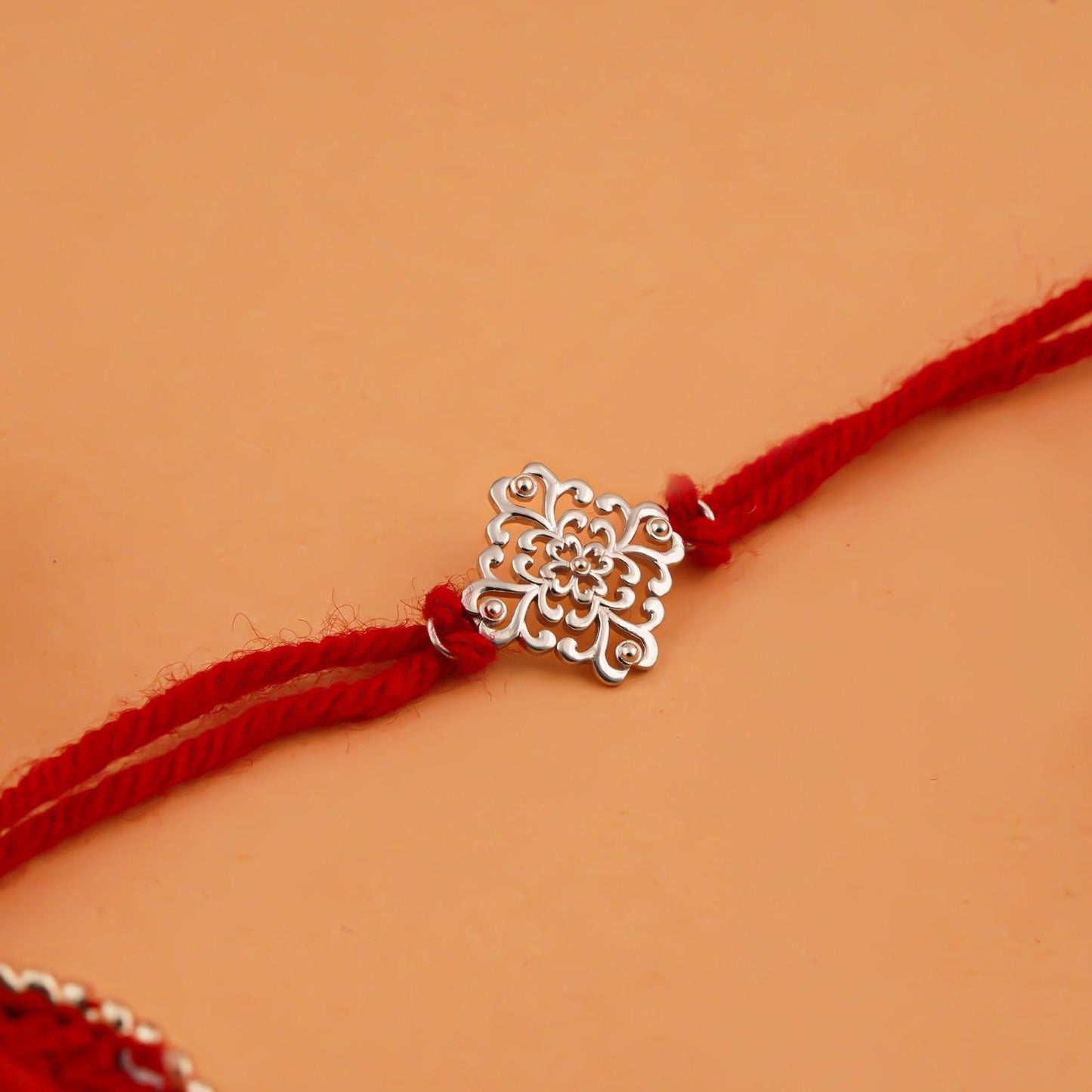 Silver Rakhi: Silver Mandala Vintage Rakhi